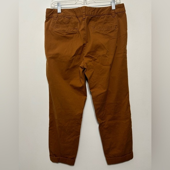 Anthropologie High Rise Chino Style Roll Cuffed Crop Pants - Picture 5 of 9
